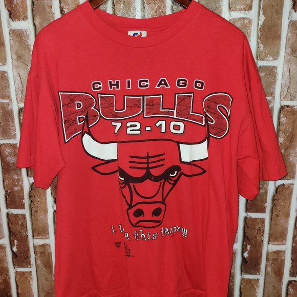 Vintage 1996 Chicago Bulls 72-10 record tee - Picture 1 of 7